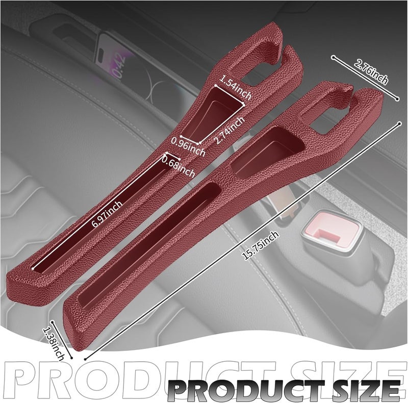 Figpade 2PCS Car Seat Gap Filler Organizer,Multifunctional Car Gap Filler Organizer Storages Phone Key Avoids Things Falling,Universal Car Blocker Between Seats Car Accessories(Red) - Image 2